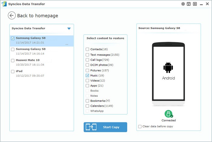 restore Samsung Galaxy S25/S25 Ultra music from computer