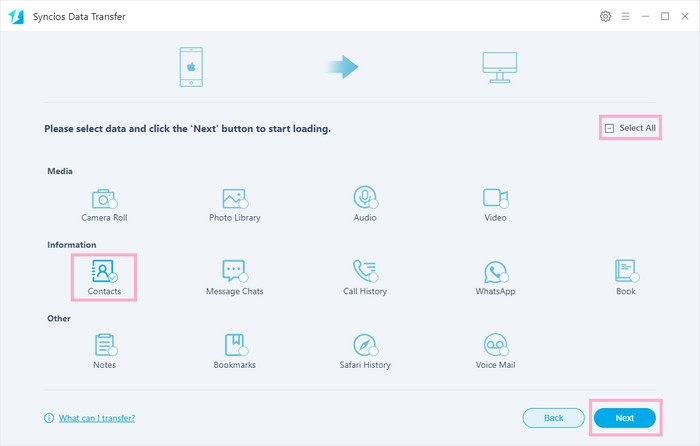 select contact