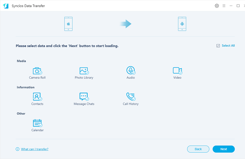 select files from iPhone to Samsung Galaxy S25