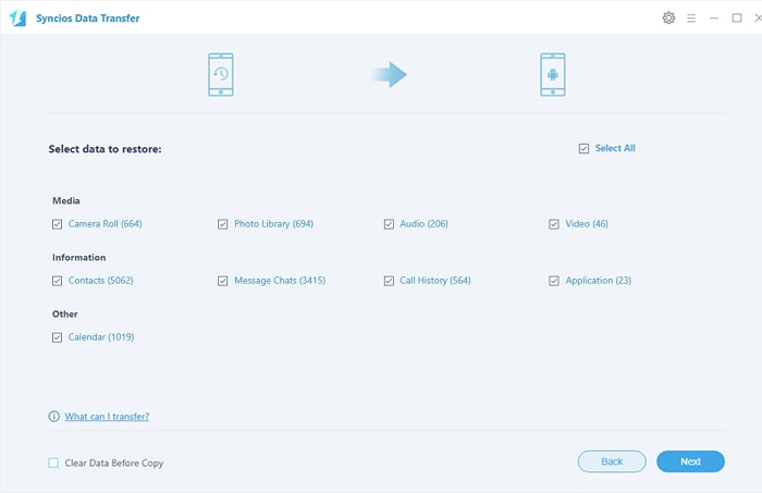 select contents from Huawei P30/P30 Pro backup