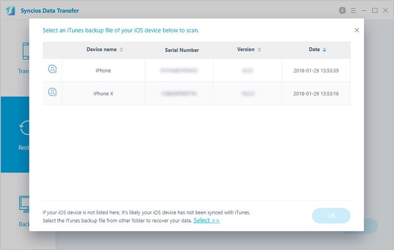 Transfer iTunes backup file to iPhone 16R