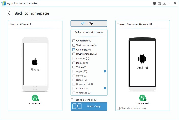 transfer call history from iPhone to Samsung Galaxy S25/S25 Ultra
