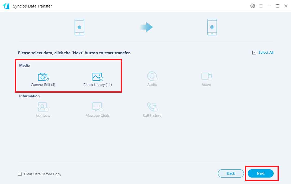 transfer data from iPhone to Samsung 