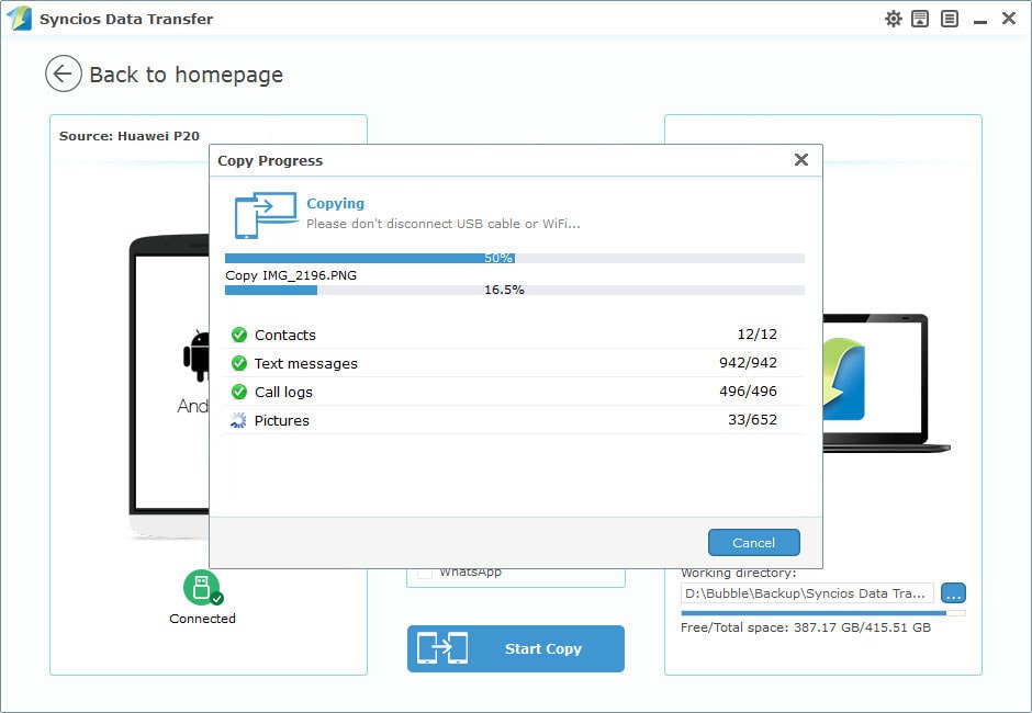 backing up Huawei Pura80 to PC
