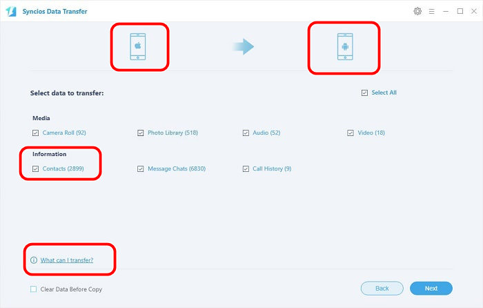 transfer iPhone contacts to Android