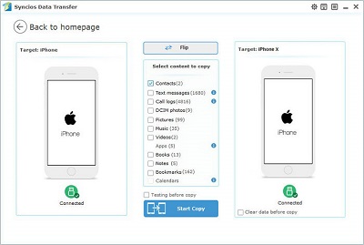 transfer old iPhone contacts to iPhone X