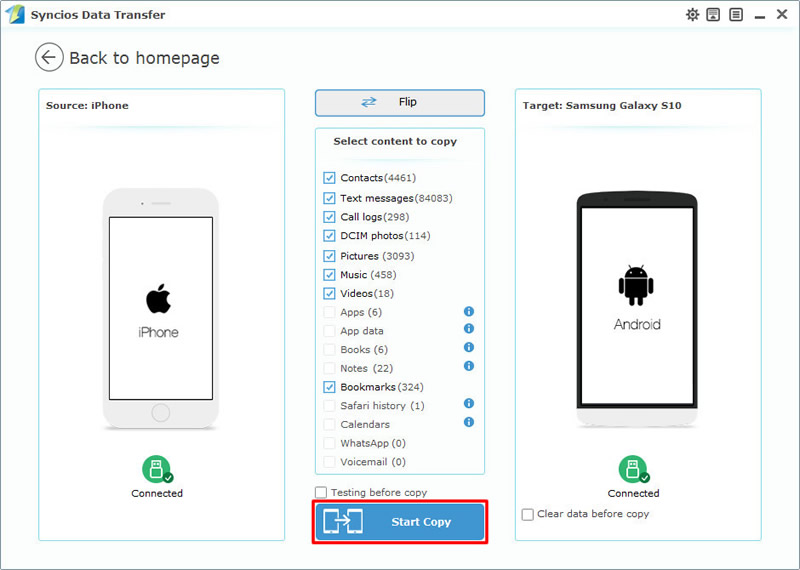 ios to Samsung Galaxy S25 transfer