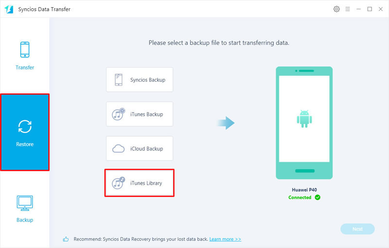 transfer itunes library to Huawei Pura80