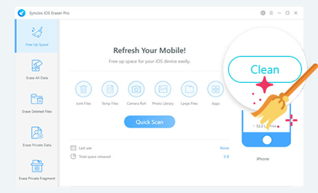 one click clean up iphone data