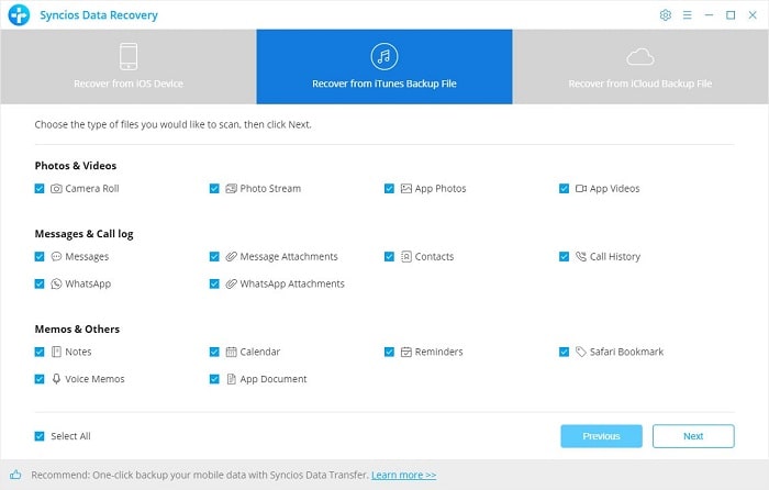 recover iOS 18 data from iTunes backup