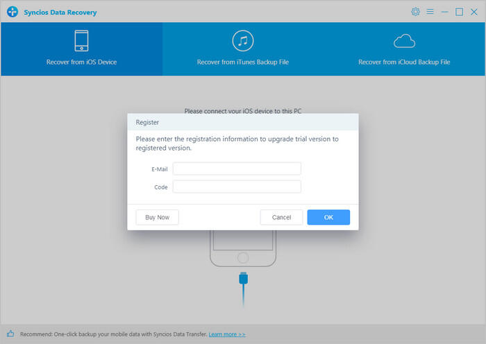 register syncios data recovery windows version