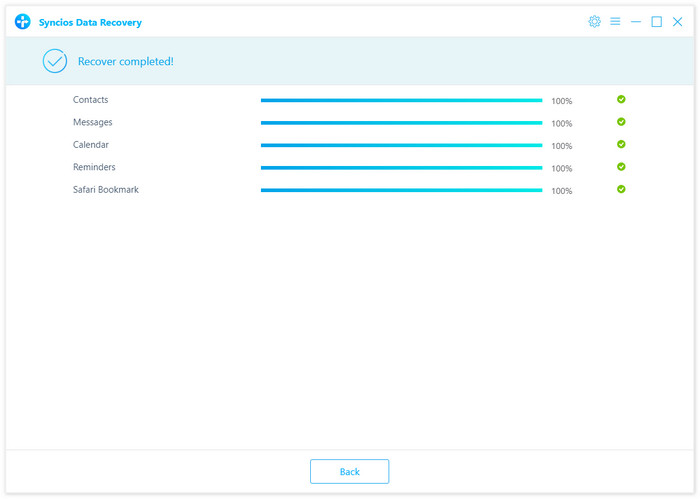 recover data to iOS 18 device completed