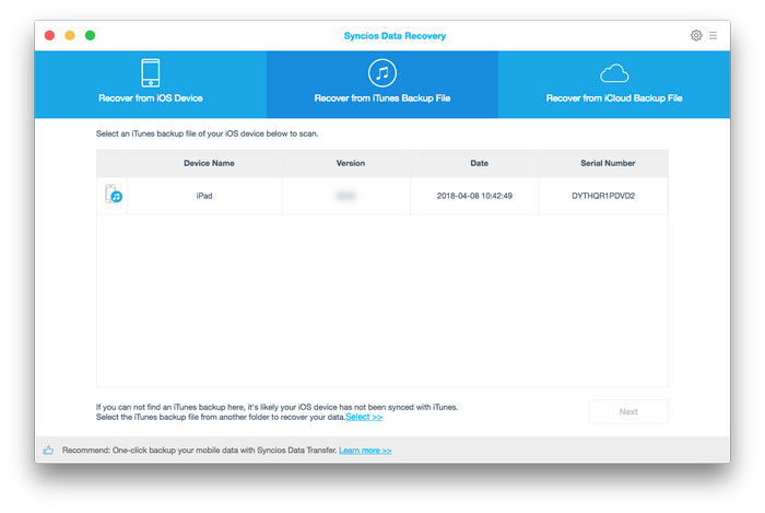 extract iTunes backup file