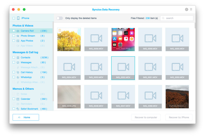 preview iPod data