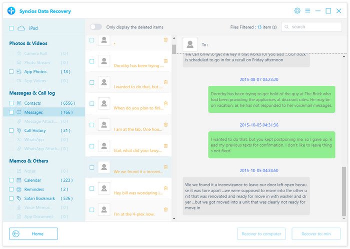 preview and choose data