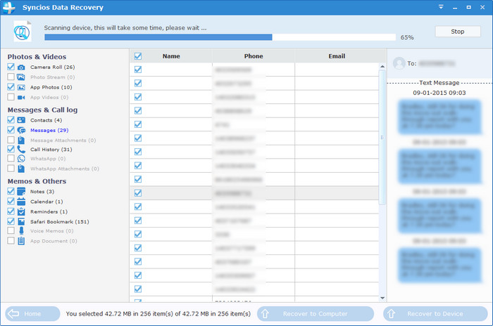 connect ios device to syncios data recovery