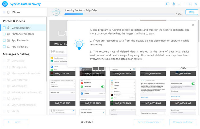 Scanning lost voice memos from iPad