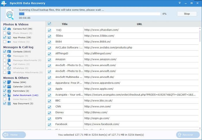 preview and choose the data