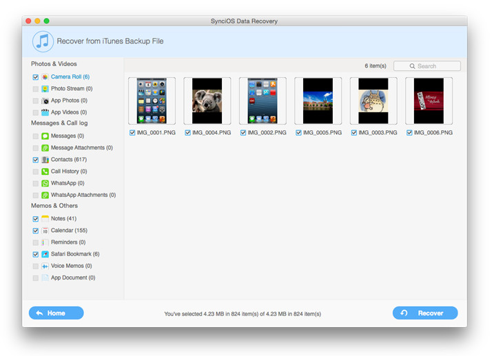 browse iTunes backup data