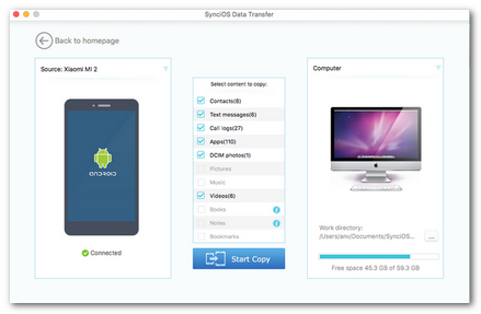 Trasferire foto da Android a Mac