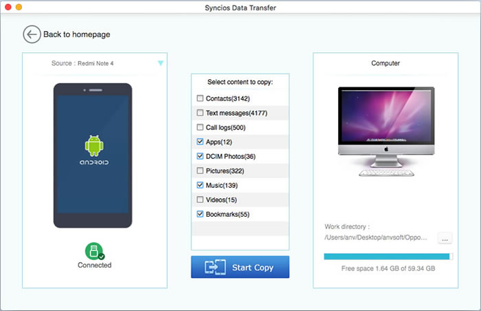 backup xiaomi redmi note 4 to mac