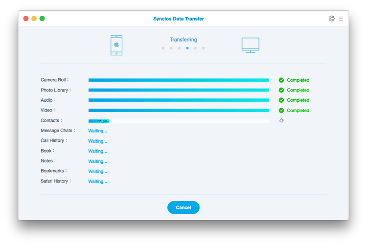 Transfer iPhone data to Mac computer