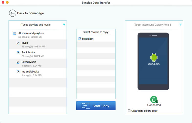 restore Samsung Galaxy S25 from itunes playlists and music