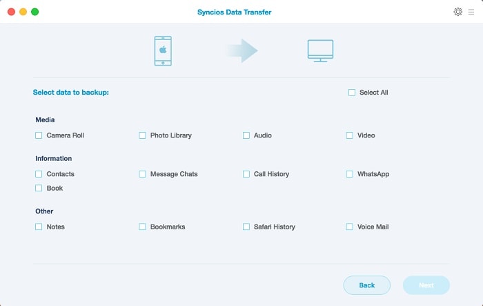 Transfer data from iPhone to Mac