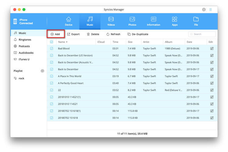 import itunes music to iPhone