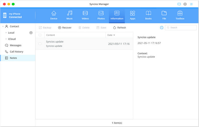 manage note