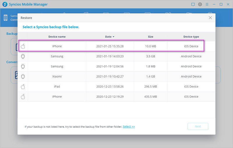 restore iphone to Samsung Galaxy S25