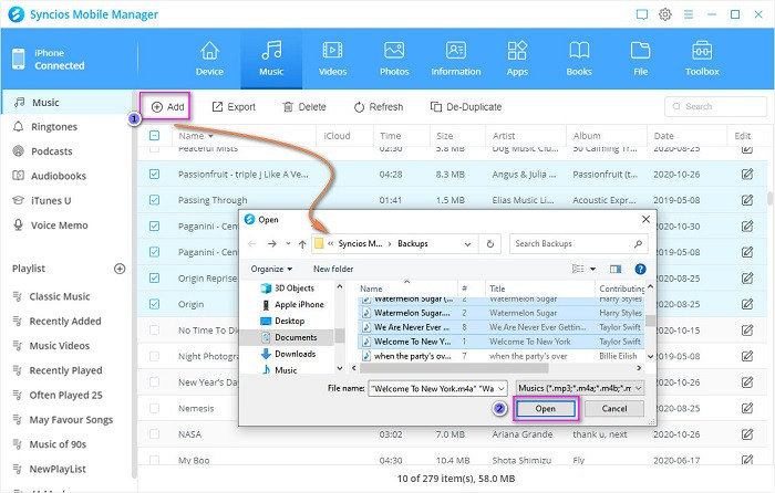 Start to use Syncios  Manager