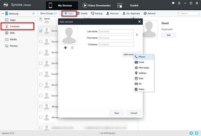 add new contacts on Samsung Galaxy S25