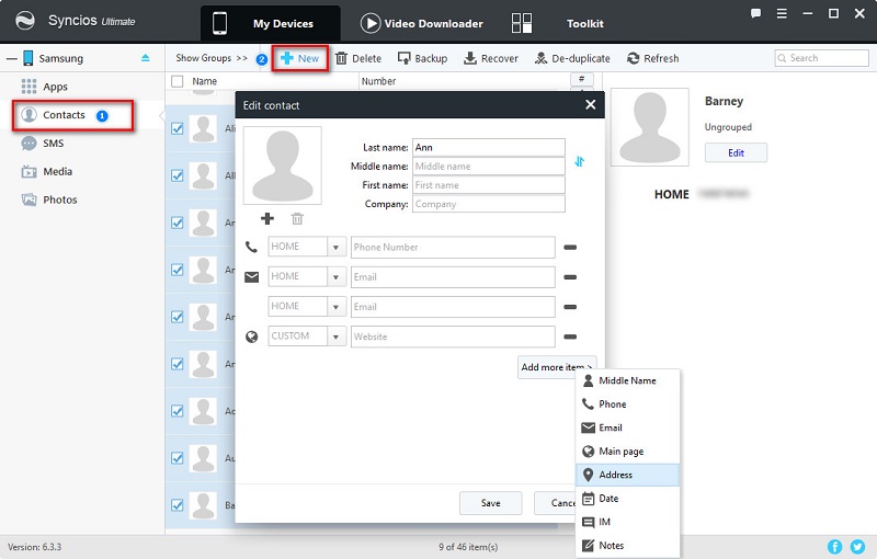 add new contacts on Samsung Galaxy S25