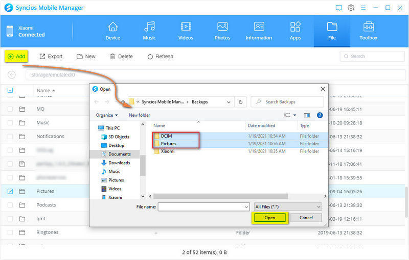 copy photo folders to Xiaomi 15 from computer