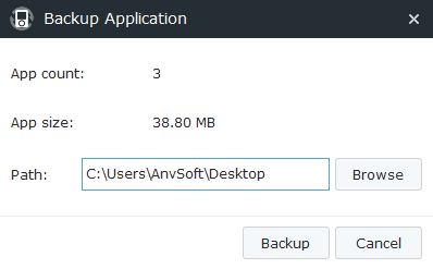 choose backup path