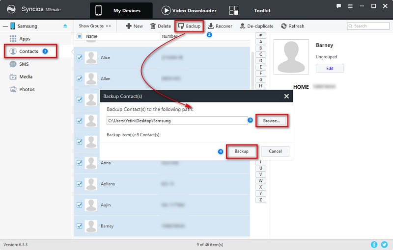 backup Samsung Galaxy S25 contacts