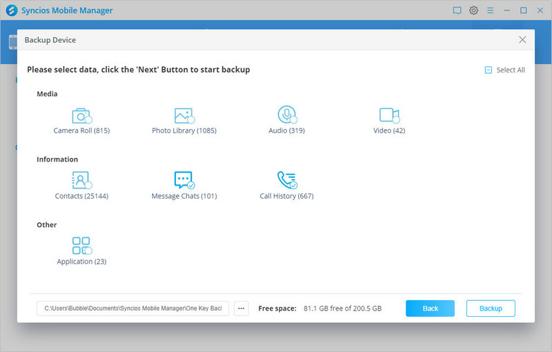 backup samsung data to PC