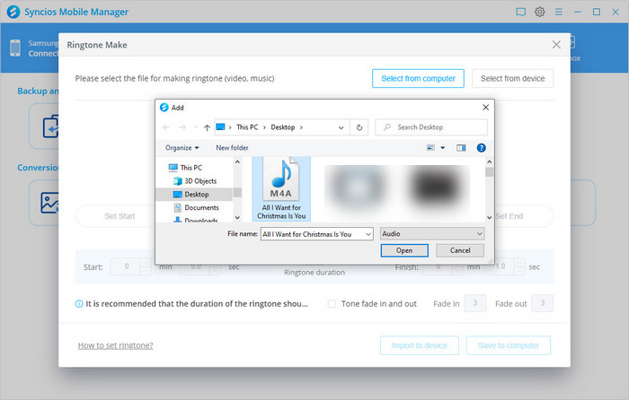 import music to Samsung Galaxy S25 from pc
