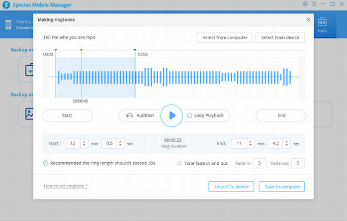 customize song to ringtone for samsung galaxy