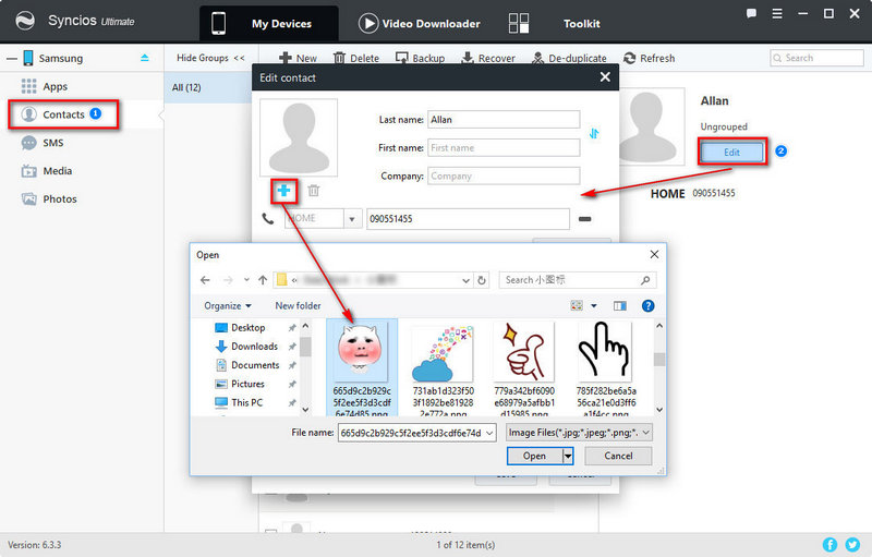 edit contacts on Samsung Galaxy S25