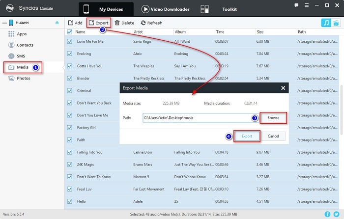 export Huawei Mate 70music to computer