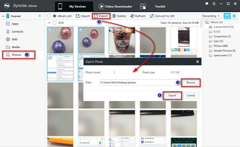 backup Huawei Pura80 photos to computer