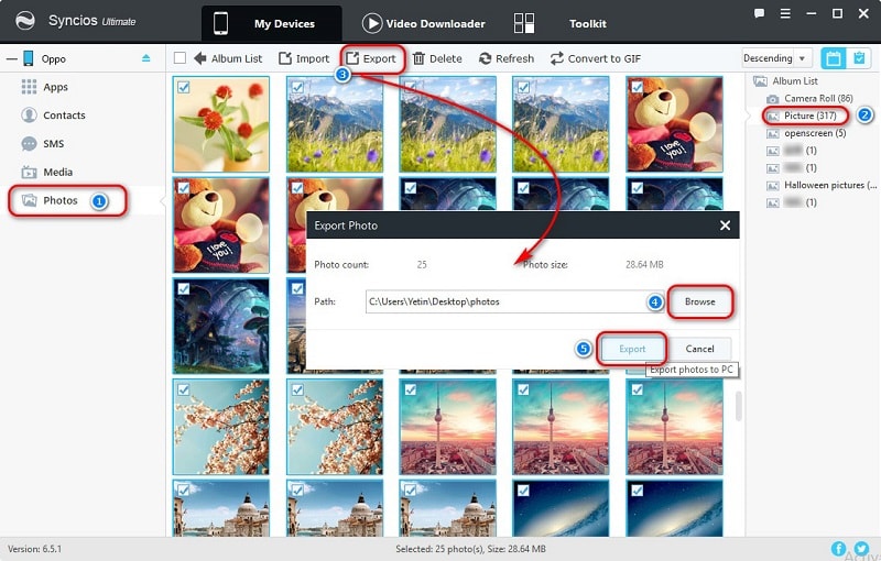 transfer oppo find x photos to computer