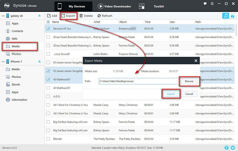 transfer music from Samsung to computer