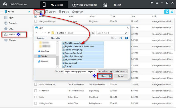import music from computer to Xiaomi Redmi Note 10