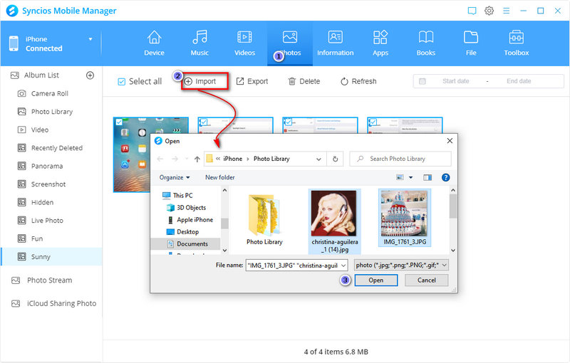 import photos to iPhone 16