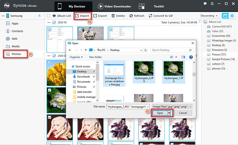 import old Samsung photos to Samsung Galaxy S25