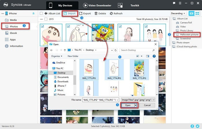 restore iPhone 16/16 Plus photos from computer