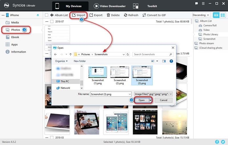 transfer photos from computer to iPhone 16